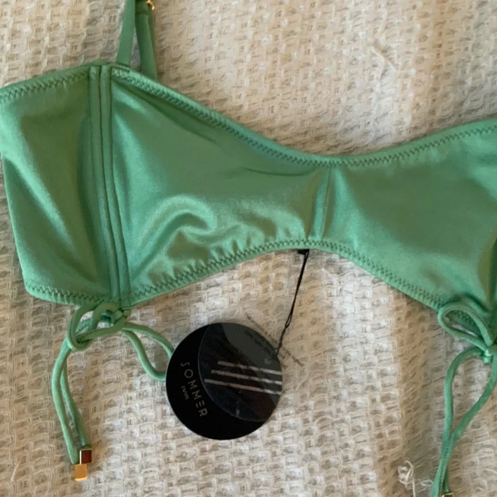 Revolve x Sommer Swim Bea Maltese Green Bralette Crop Swim Bikini Top NWT XS - Picture 2 of 7